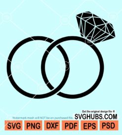 Diamond wedding rings svg
