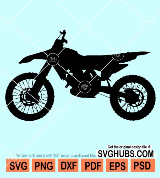 Dirt bike silhouette svg