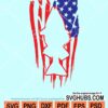 Distressed American flag fishing svg