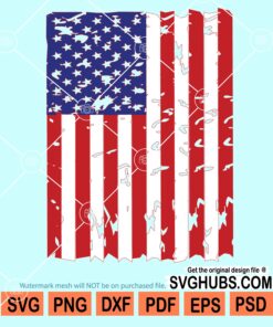 Distressed American flag svg