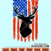 Distressed american flag deer hunting svg