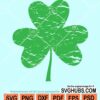 Distressed clover svg