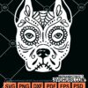 Dog sugar skull svg