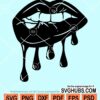 Dripping bite lips svg