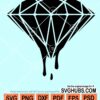 Dripping diamond svg