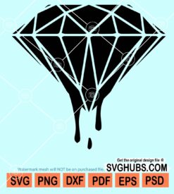 Dripping diamond svg
