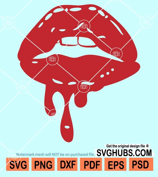 Dripping Red Lips Svg Lips Dripping Svg Sexy Lips Svg Love Svg Kiss Svg Valentines Day Svg