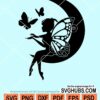 Fairy moon girl svg
