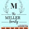 Family Monogram SVG