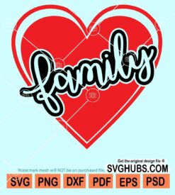 Family heart svg