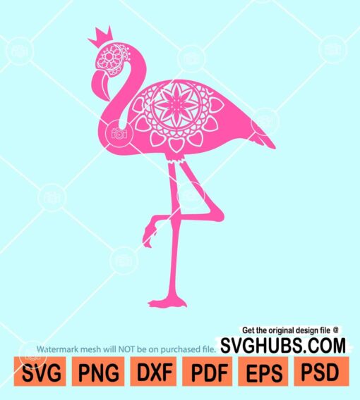 Flamingo mandala svg