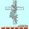 Floral Cross svg