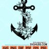 Floral anchor svg