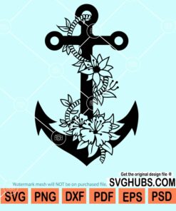 Floral anchor svg