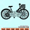 Floral bicycle svg