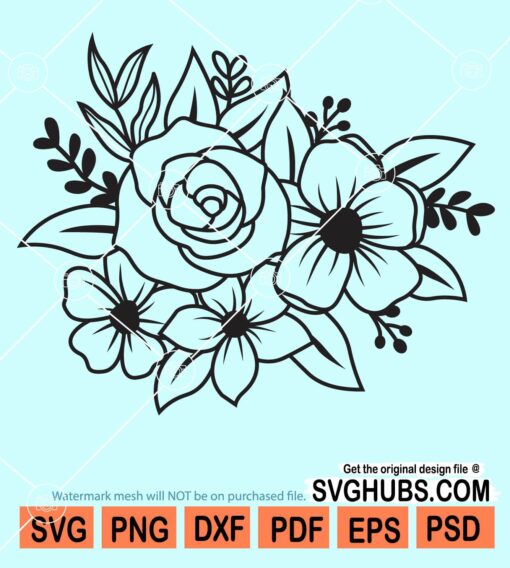 Floral bouquet svg