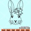 Floral bunny svg