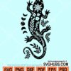 Floral lizard svg