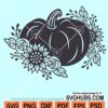 Floral pumpkin svg