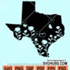 Floral texas state svg