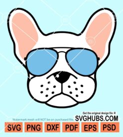 French bulldog head svg
