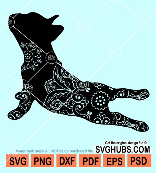 French bulldog zentangle svg