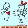 Funny heart magnet svg