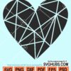 Geometric heart svg