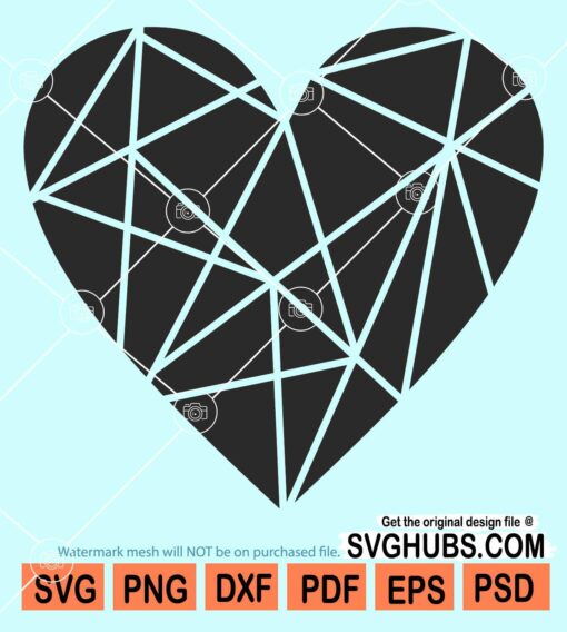 Geometric heart svg