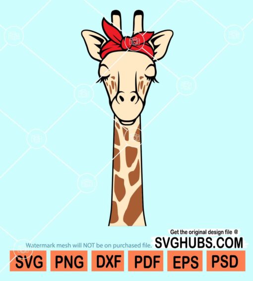 Giraffe with bandana svg