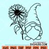 Gnome with sunflower svg