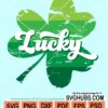 Grunge lucky leaf svg