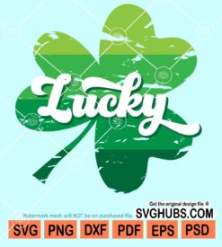 Grunge lucky leaf svg