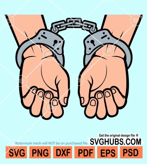 Hands in cuffs svg
