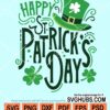 Happy St. Patrick's day leprechaun hat svg
