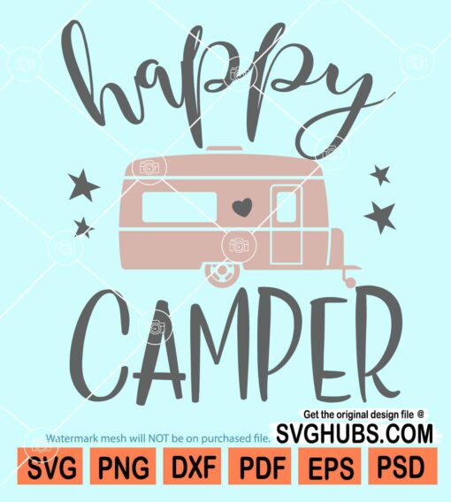 Happy camper svg