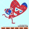 Heart Playing American Football svg