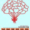 Heart baloons svg