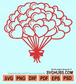 Heart baloons svg