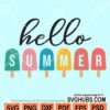 Hello summer svg
