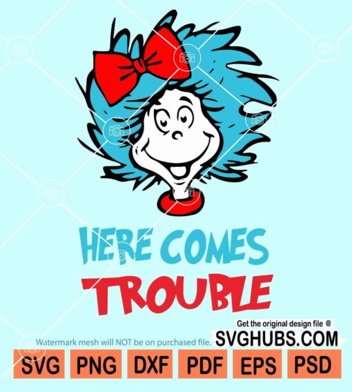 Here comes trouble svg