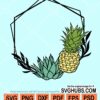 Hexagonal pineapple frame svg