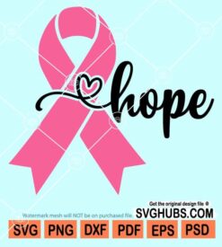 Hope cancer ribbon svg