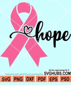 Hope cancer ribbon svg