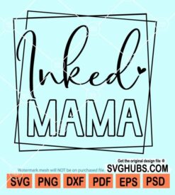 Inked mama square frame svg