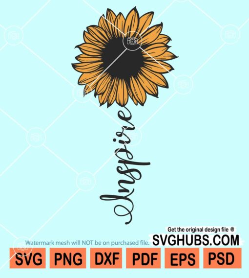 Inspire sunflower svg