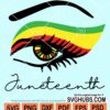 Juneteenth eyelash svg