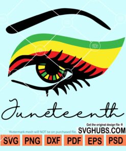 Juneteenth eyelash svg