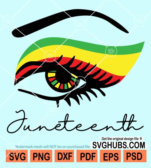 Juneteenth eyelash svg