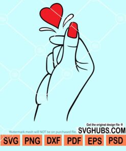 Korean Finger Heart Sign svg